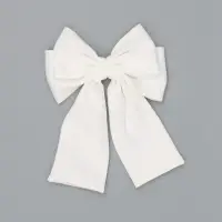 Бант для волос на заколке с лентами, белый, Коты аристократы Бант для волос на заколке с лентами, белый, Коты аристократы