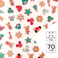 Бумага упаковочная «Новый год» 70 х 50 см, Микки Маус Бумага упаковочная «Новый год» 70 х 50 см, Микки Маус