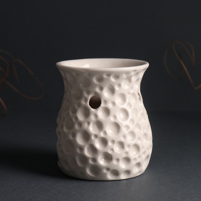 Аромалампа керамика  Аромалампа керамика "Пузырьки" белый 8,5х8,5х9,5 см