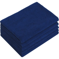 Набор полотенец махровых без бордюр 440 г/м2, 50х90 т.син, 5шт