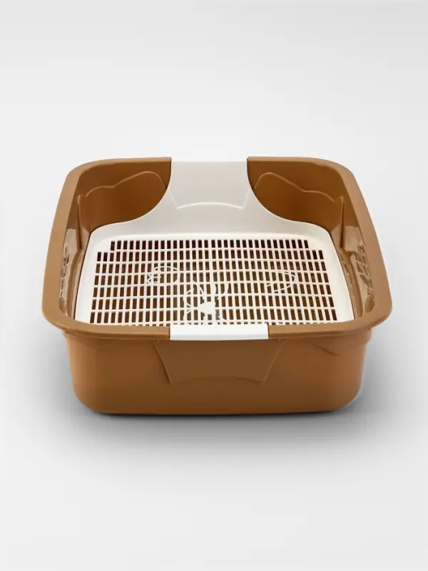 Туалет с сеткой, 44&times;33&times;11.5 см, бежевый, белый