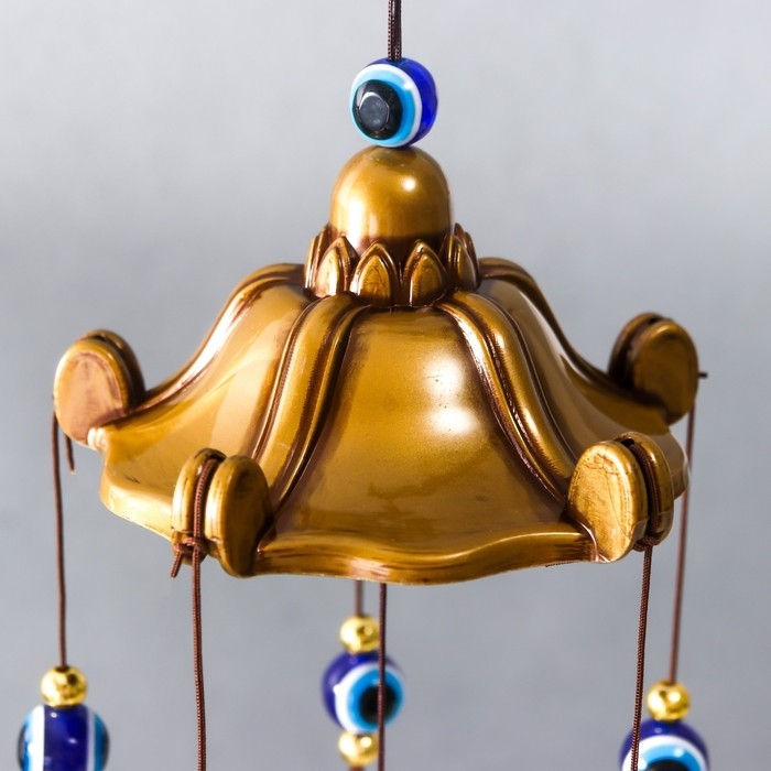 Музыка ветра металл "Месяц и солнце. Гармония и баланс" от сглаза 6 колокольчиков 45х8х8 см   788381