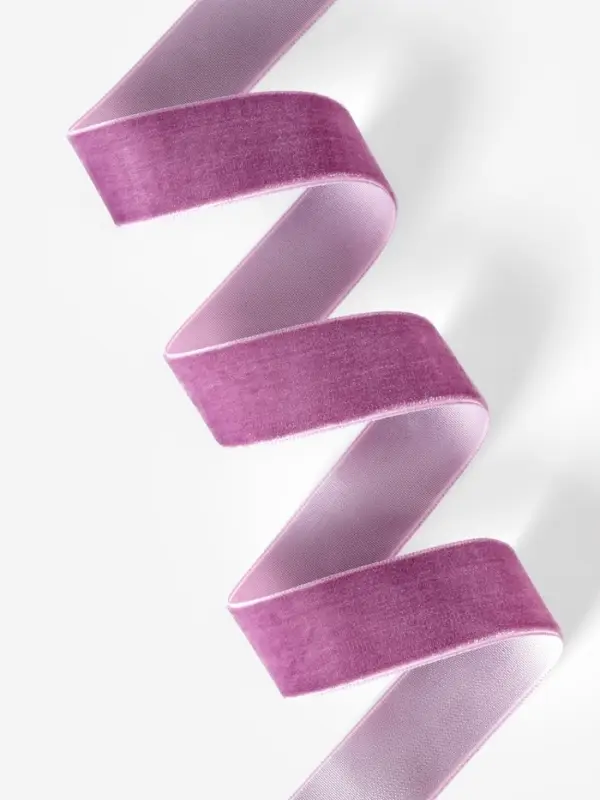 Лента бархатная, 25 мм, 18&plusmn;1 м, сиреневая №199