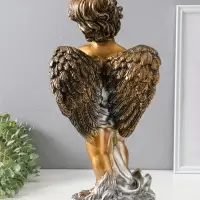 Фигура гипс &laquo;Ангел с корзиной&raquo;, бронза, 47&times;25&times;23 см