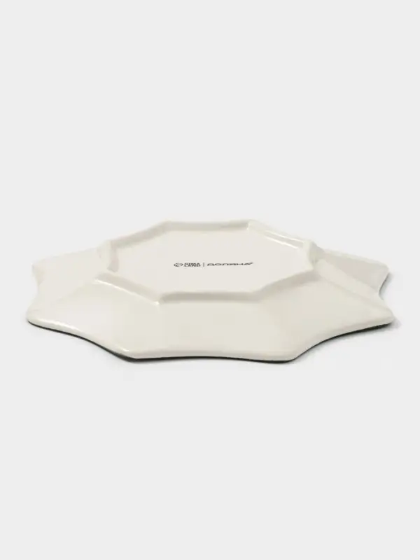 Тарелка сервировочная новогодняя Доляна «Сказки зимнего леса», 20×20×2.3 см, доломит, белая