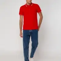 Рубашка поло Virma Stripes, красная, размер S