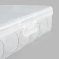 Набор баночек для хранения бисера, d=2.2&times;12 см, 36 мл, 5 шт., в контейнере, 13.5&times;13.5&times;3.5 см