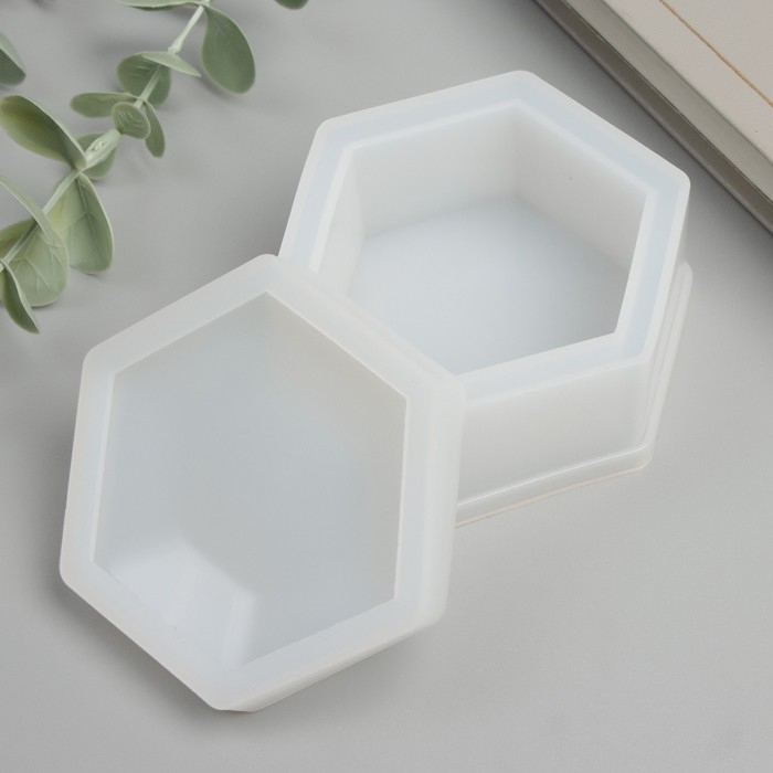 Молд силикон Молд силикон "Шкатулка шестигранная" с крышкой 9,2х9,2х5 см