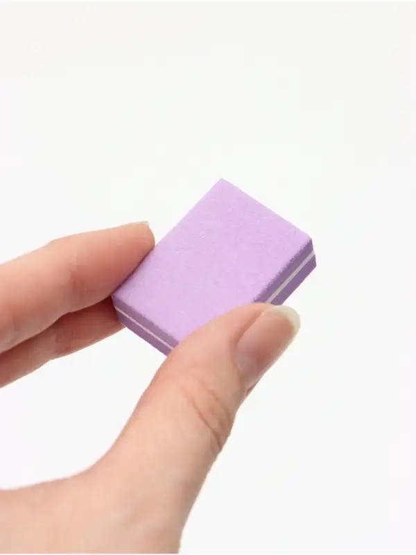 Бафы наждачные для ногтей, двусторонние, 4 шт., 3.5&times;2.5&times;1 см, разноцветные