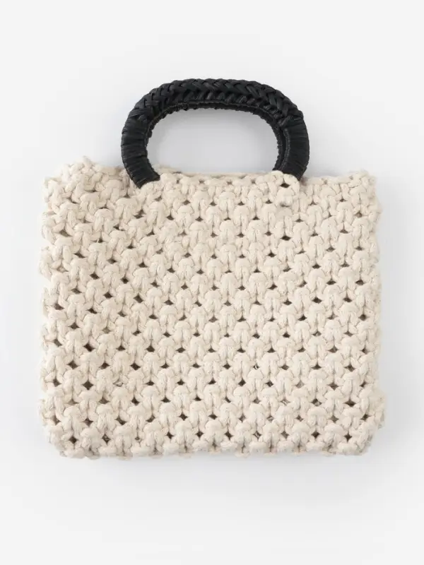 Ручки для сумок деревянные, плетёные, d=9.8&times;5.9 / 13.5&times;9.5 см, 2 шт., чёрные