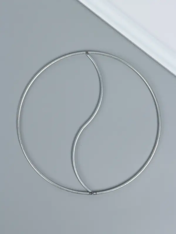 Основа для изготовления ловца снов металл "Инь и Ян" набор 2 шт d=16 см 0,3х16х16 см