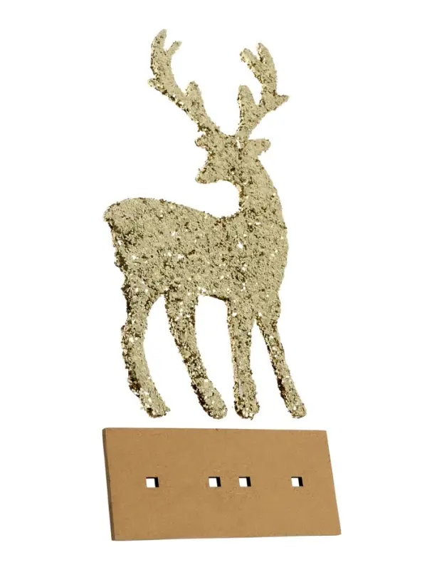 Декор новогодний Лесная мастерская &laquo;Яркий олень&raquo; золотой, 6&times;14&times;24 см