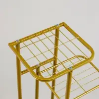 Подставка для цветов Greengo, 4 полки, 43&times;22&times;82 см, напольная, металл, цвет золотой