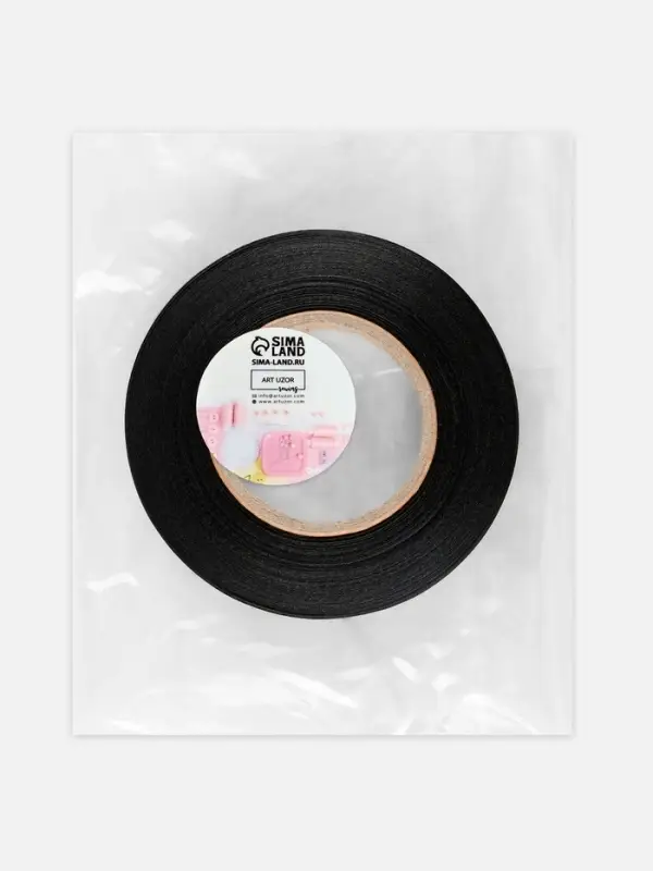 Размерник сатиновый, XS, 1000 шт., 12 мм, 30 м, чёрный