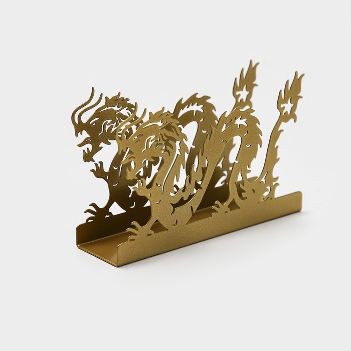 Салфетница Magistro «Дракон», 14×4×9 см, цвет золотой Салфетница Magistro «Дракон», 14×4×9 см, цвет золотой