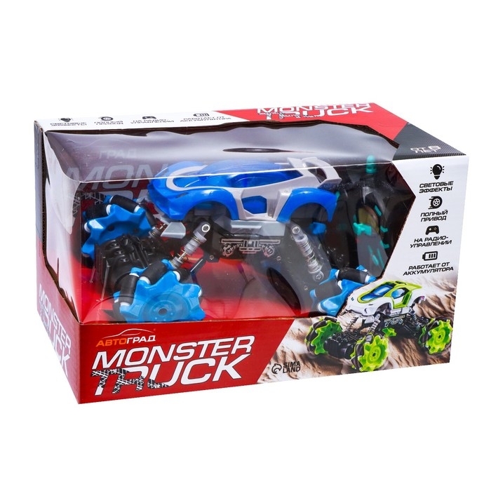 Джип радиоуправляемый DRIFT, 4WD, дрифт, работает от аккумулятора, цвет синий Джип радиоуправляемый DRIFT, 4WD, дрифт, работает от аккумулятора, цвет синий