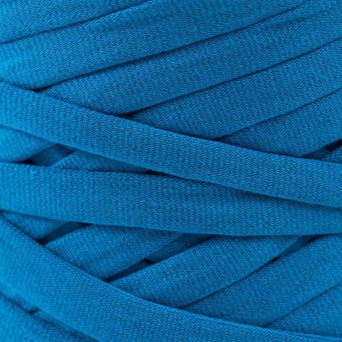 Трикотажная пряжа, ширина 7-9 мм, 100м/295 гр±10% (35 - синий)