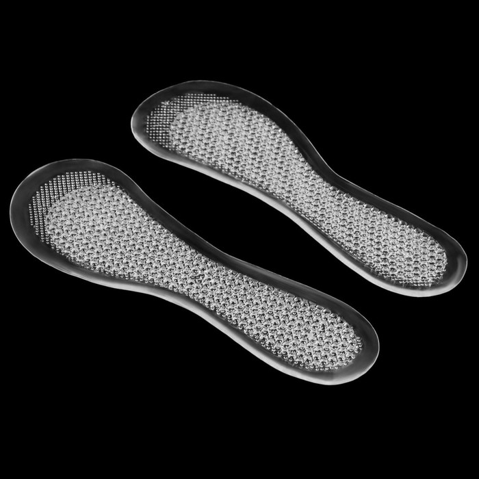 Полустельки для обуви, универсальные, массажные, силиконовые, 20,5 × 7 см, пара, цвет прозрачный Полустельки для обуви, универсальные, массажные, силиконовые, 20,5 × 7 см, пара, цвет прозрачный