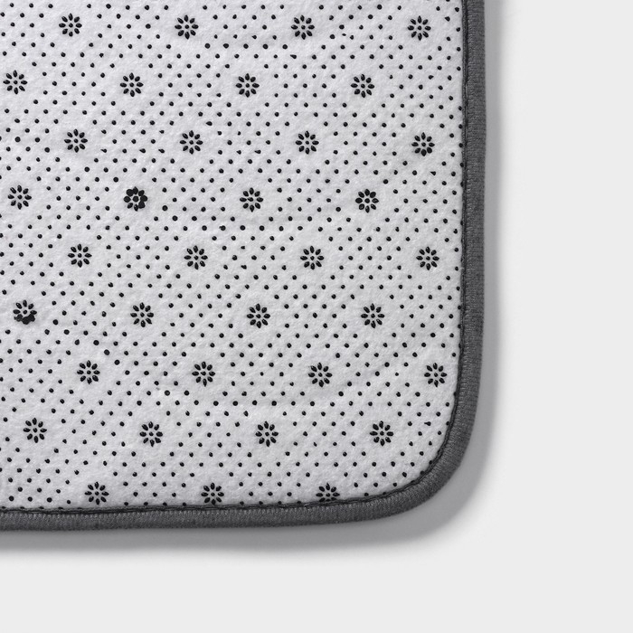 Набор ковриков для ванной и туалета Доляна «Волна», 2 шт, 40×50 см, 50×80 см, цвет серый