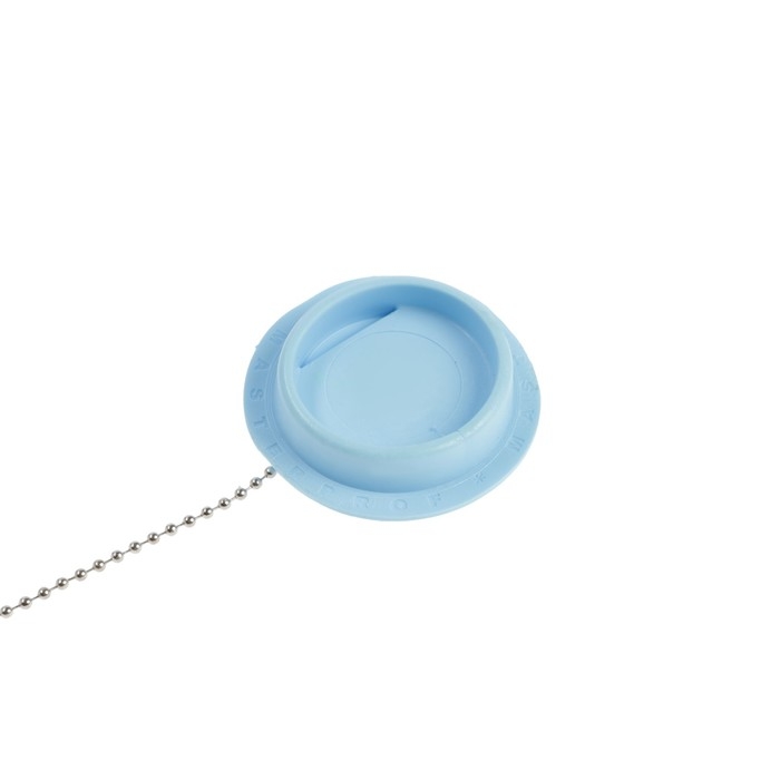 Пробка для ванны Masterprof ИС.110649, d=45 мм, ПВХ, с хромир. цепочкой, голубая Пробка для ванны Masterprof ИС.110649, d=45 мм, ПВХ, с хромир. цепочкой, голубая