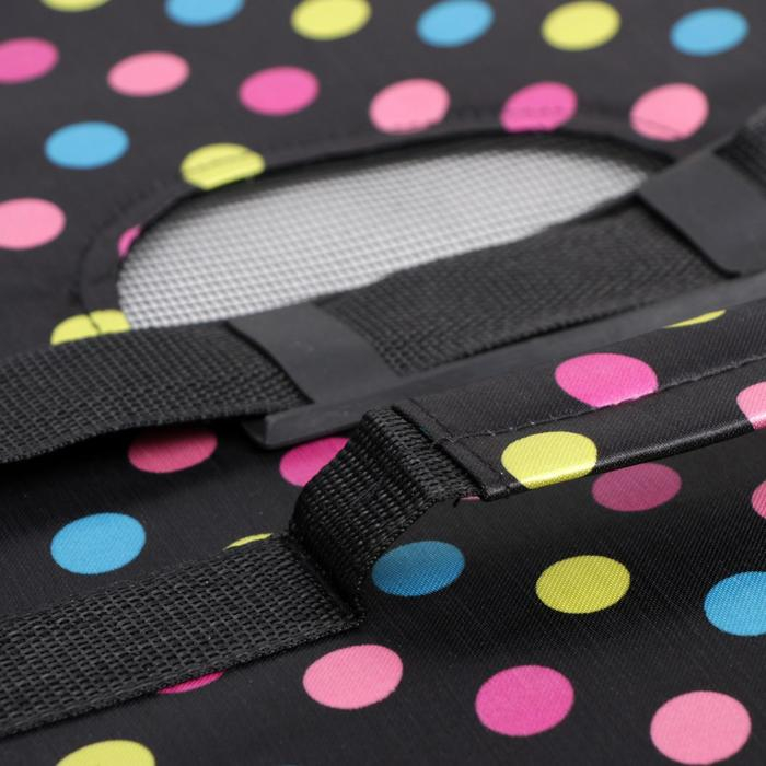 Сумка - переноска для животных  Сумка - переноска для животных "Горошек", чёрная, размер М, 40 х 21 х 27 см