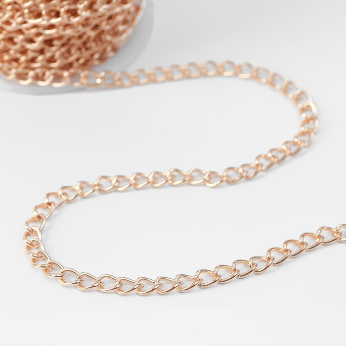 Цепочка для сумки, железная, 5 × 7 мм, 10 ± 0,5 м, цвет золотой Цепочка для сумки, железная, 5 × 7 мм, 10 ± 0,5 м, цвет золотой