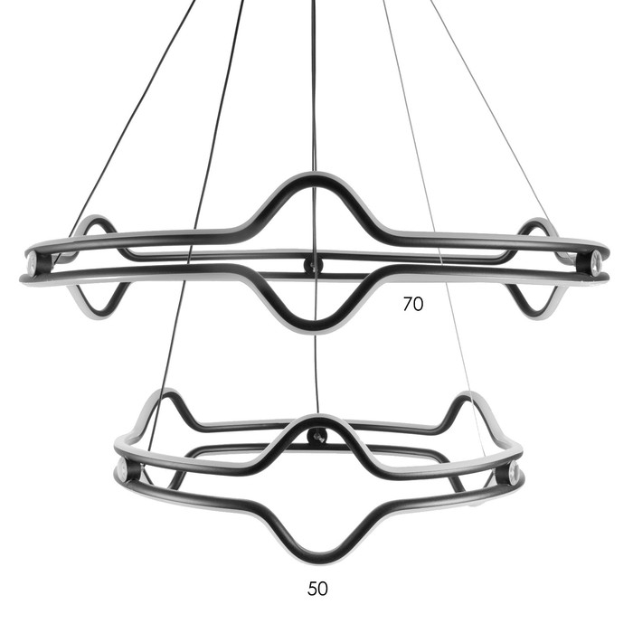 Светильник Светильник "Холтерина" LED 320Вт 3000-6000К черный 70х70х15см BayerLux