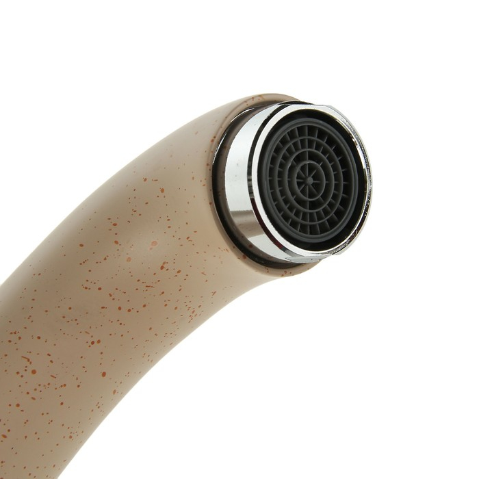 Смеситель для кухни Accoona A84043E, однорычажный, силумин, бежевый Смеситель для кухни Accoona A84043E, однорычажный, силумин, бежевый