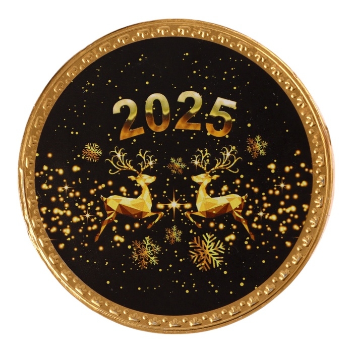Новый год. Шоколадная медаль Новый год. Шоколадная медаль "Новый год 2025", 25 г