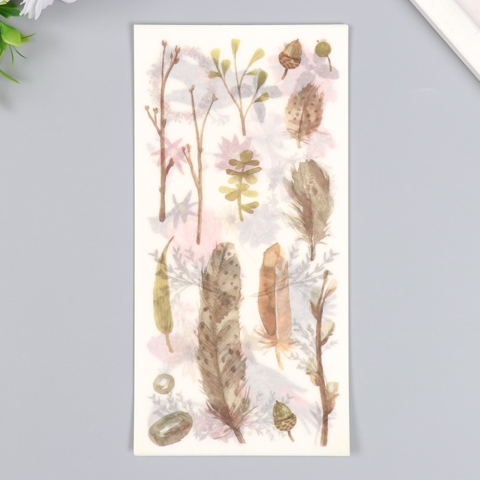 Наклейки Наклейки "Осенние краски" набор 3 листа 10х20 см