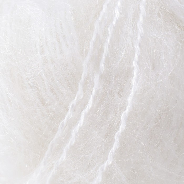 Пряжа Пряжа "Mohair classic" 25% мохер, 24% шерсть, 51% акрил 200м/100гр (55 белый)