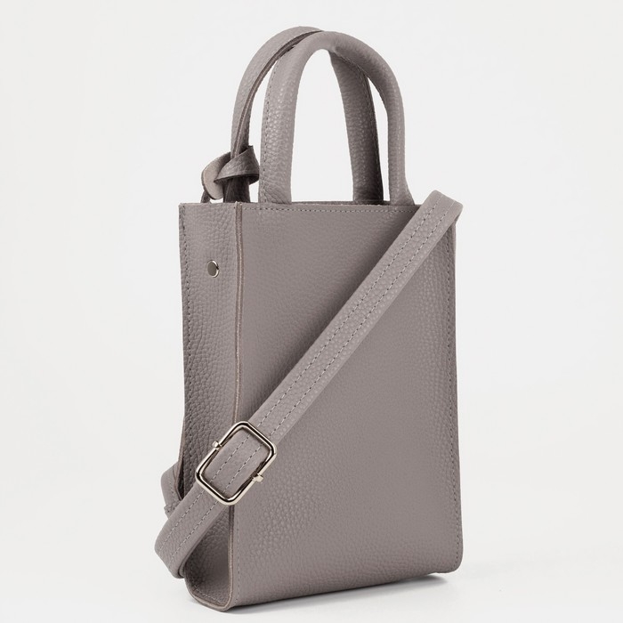 Сумка кросс-боди на молнии, TEXTURA, маленький размер, цвет светло-серый Сумка кросс-боди на молнии, TEXTURA, маленький размер, цвет светло-серый