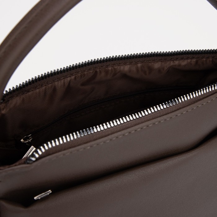 Сумка кросс-боди, отдел на молнии, наружный карман, цвет коричневый Сумка кросс-боди, отдел на молнии, наружный карман, цвет коричневый