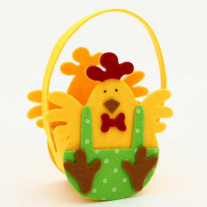 Пасхальный декор корзинка  Пасхальный декор корзинка " Петушек в штанишках" 7х10х18 см