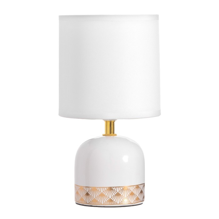 Лампа настольная Лампа настольная "Иоланда" 1х40Вт Е14 белый 13х13х25см