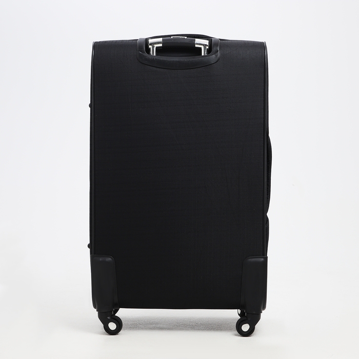 Чемодан большой 95 л (L), отдел на молнии, с расширением, кодовый замок, 4 колеса, 2 наружных кармана, цвет чёрный Чемодан большой 95 л (L), отдел на молнии, с расширением, кодовый замок, 4 колеса, 2 наружных кармана, цвет чёрный