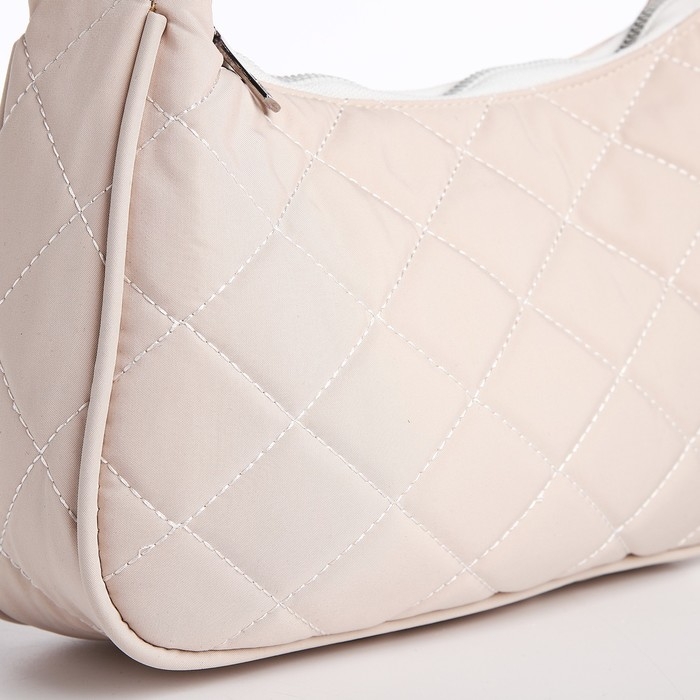 Сумка-багет на молнии, цвет бежевый Сумка-багет на молнии, цвет бежевый