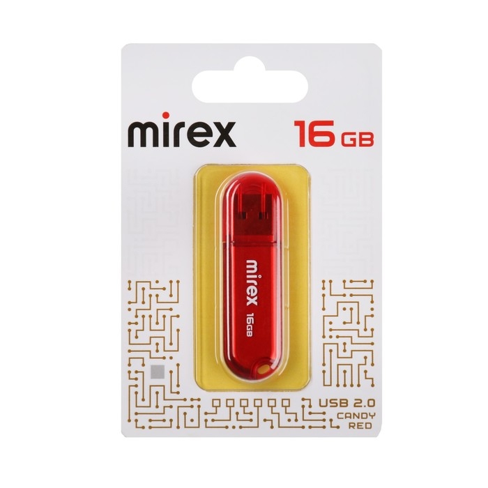 Флешка Mirex CANDY RED, 16 Гб ,USB2.0, чт до 25 Мб/с, зап до 15 Мб/с, красная Флешка Mirex CANDY RED, 16 Гб ,USB2.0, чт до 25 Мб/с, зап до 15 Мб/с, красная
