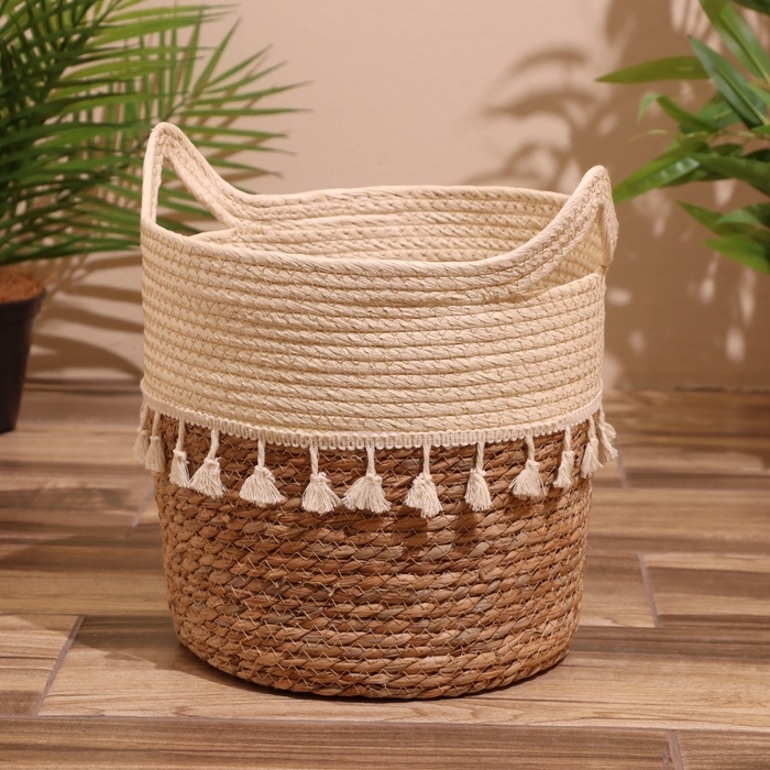 Набор плетёных корзин 3 шт, 31,5х29х26 см