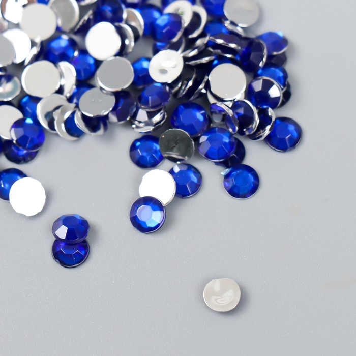 Декор для творчества в бутылочке Декор для творчества в бутылочке "Стразы. Ярко-синий" набор 500 шт d=0,5 см 7х2х2 см