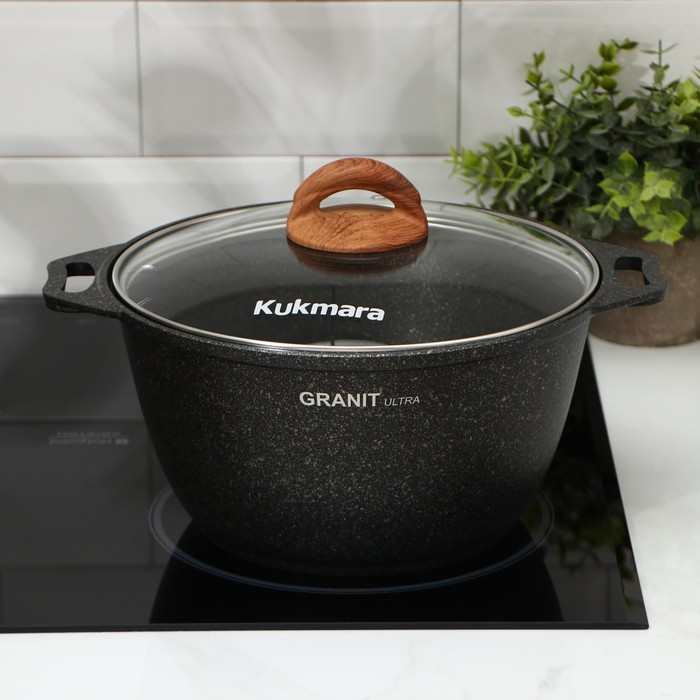 Кастрюля Granit ultra (original), 4 л, d=26 см, h=19 см, антипригарное покрытие, цвет коричневый Кастрюля Granit ultra (original), 4 л, d=26 см, h=19 см, антипригарное покрытие, цвет коричневый