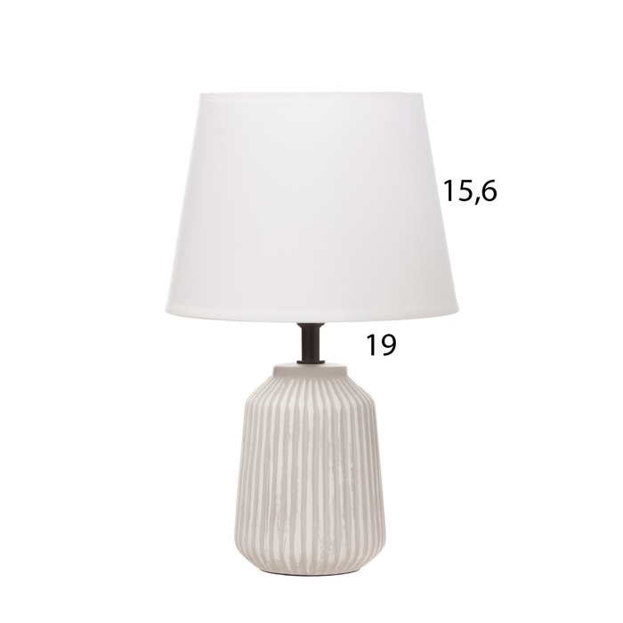 Лампа настольная Лампа настольная "Линии" 1х40Вт Е14 белый/серый 20х20х32см