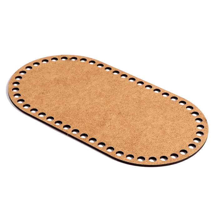 Донышко для вязания, овал — 24,5 × 13 см, хдф 3 мм Донышко для вязания, овал — 24,5 × 13 см, хдф 3 мм