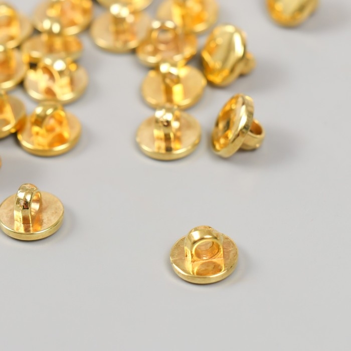 Пуговицы пластик на полуножке "Золото" 1 см набор 40 шт