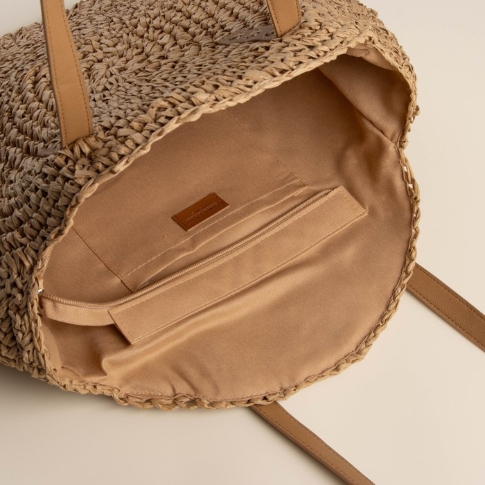 Сумка женская SL Home, ручное плетение, хлопок, длина ручек 30 см, 45×43 см Сумка женская SL Home, ручное плетение, хлопок, длина ручек 30 см, 45×43 см