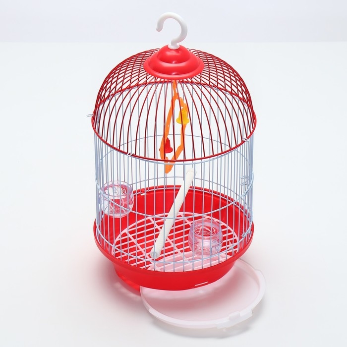 Клетка для птиц круглая укомплектованная Bd-4/2, 23,5 х 33 см, красная Клетка для птиц круглая укомплектованная Bd-4/2, 23,5 х 33 см, красная