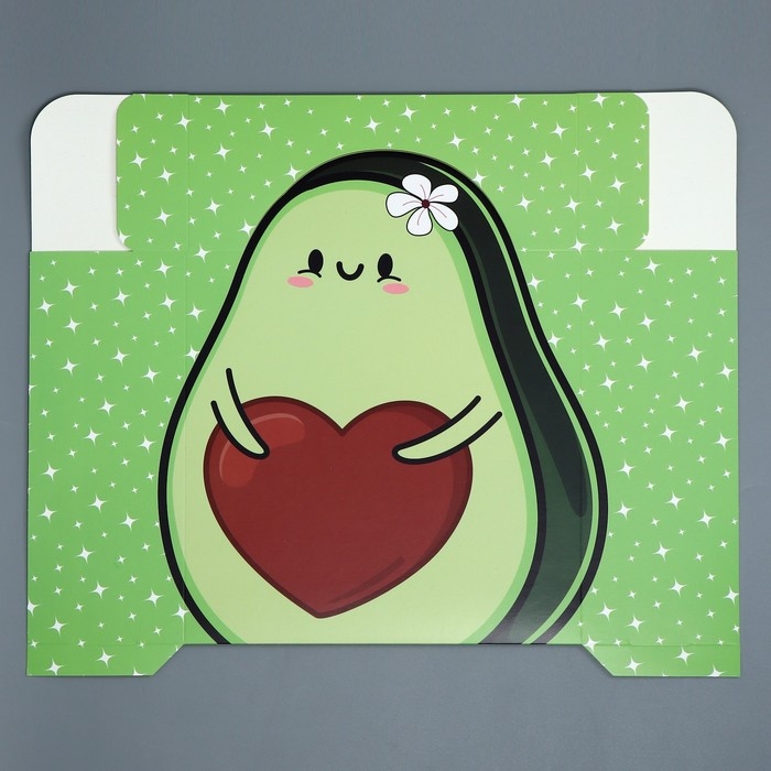 Коробка подарочная складная, упаковка, «Авокадо», 25 х 25 х 10 см