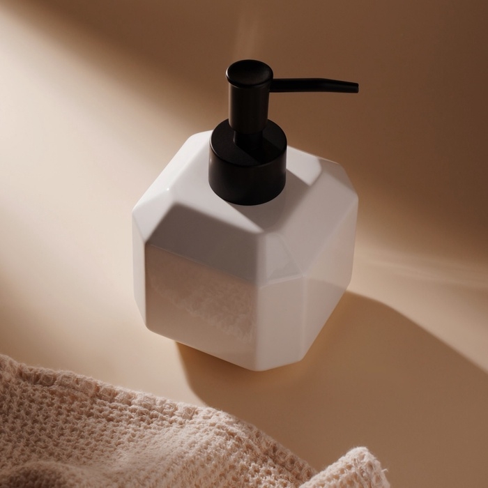 Дозатор для жидкого мыла SL Home «Артемида», 380 мл, цвет белый Дозатор для жидкого мыла SL Home «Артемида», 380 мл, цвет белый