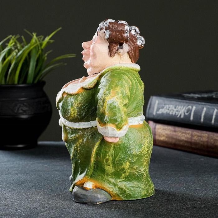 Копилка Копилка "Теща" в зеленом халате, 12х9х7см