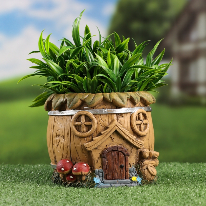 Кашпо  Кашпо "Домик грибочек" 13х13х11см